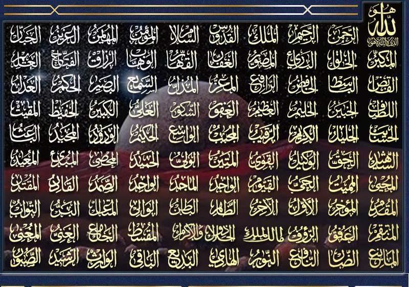 أسماء الله الحسنى وصفاته