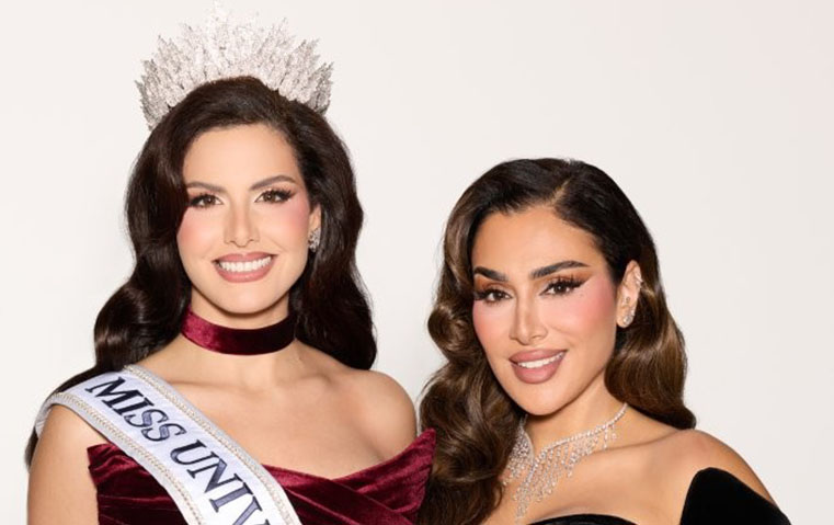 هدى قطان تدعم ملكة جمال الكون فلسطين ندين أيوب في رحلتها العالمية