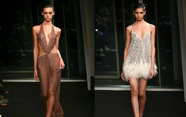 فساتين السهرة اللامعة هي كلمة السر في عرض Julien Macdonald