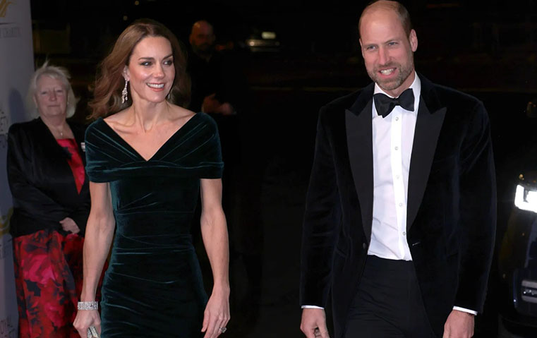 الأميرة كيت ميدلتون تتبنى لون الموسم الأجمل في حفل Royal Variety لعام 2025