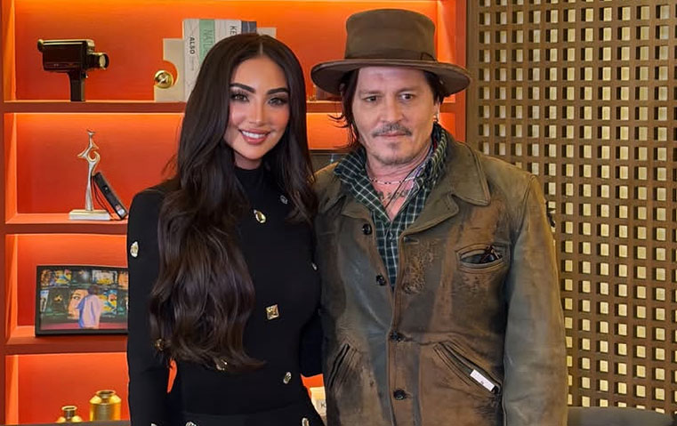 لقاء يجمع نور الغندور وجوني ديب في السعودية