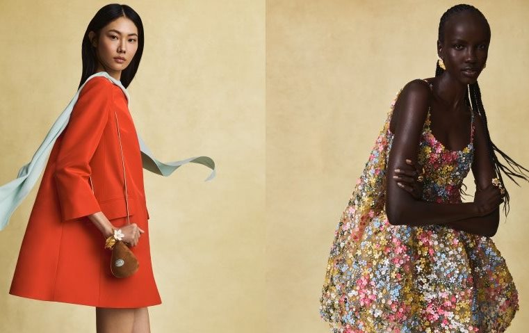 الربيع ينبض بالأناقة ورقة الورود مع تصاميم  Oscar de la Renta
